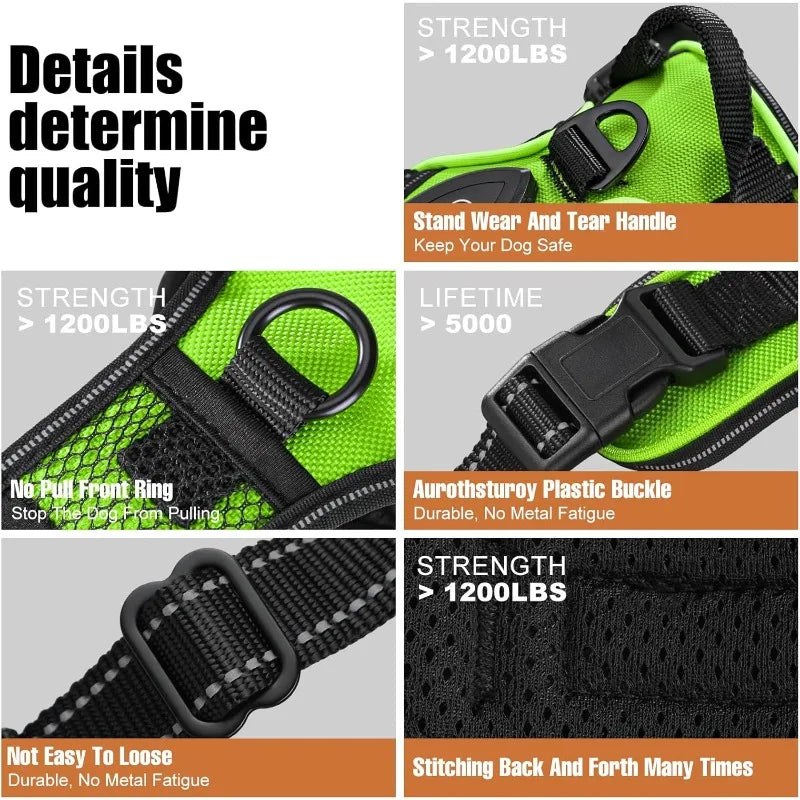 Harnais anti traction chien - Lumineux