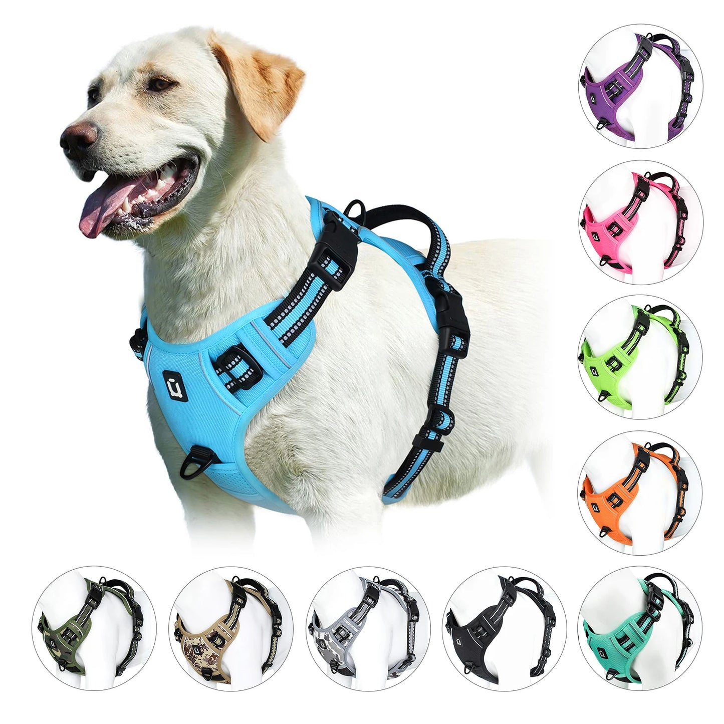 Harnais chien anti traction - Rembourré