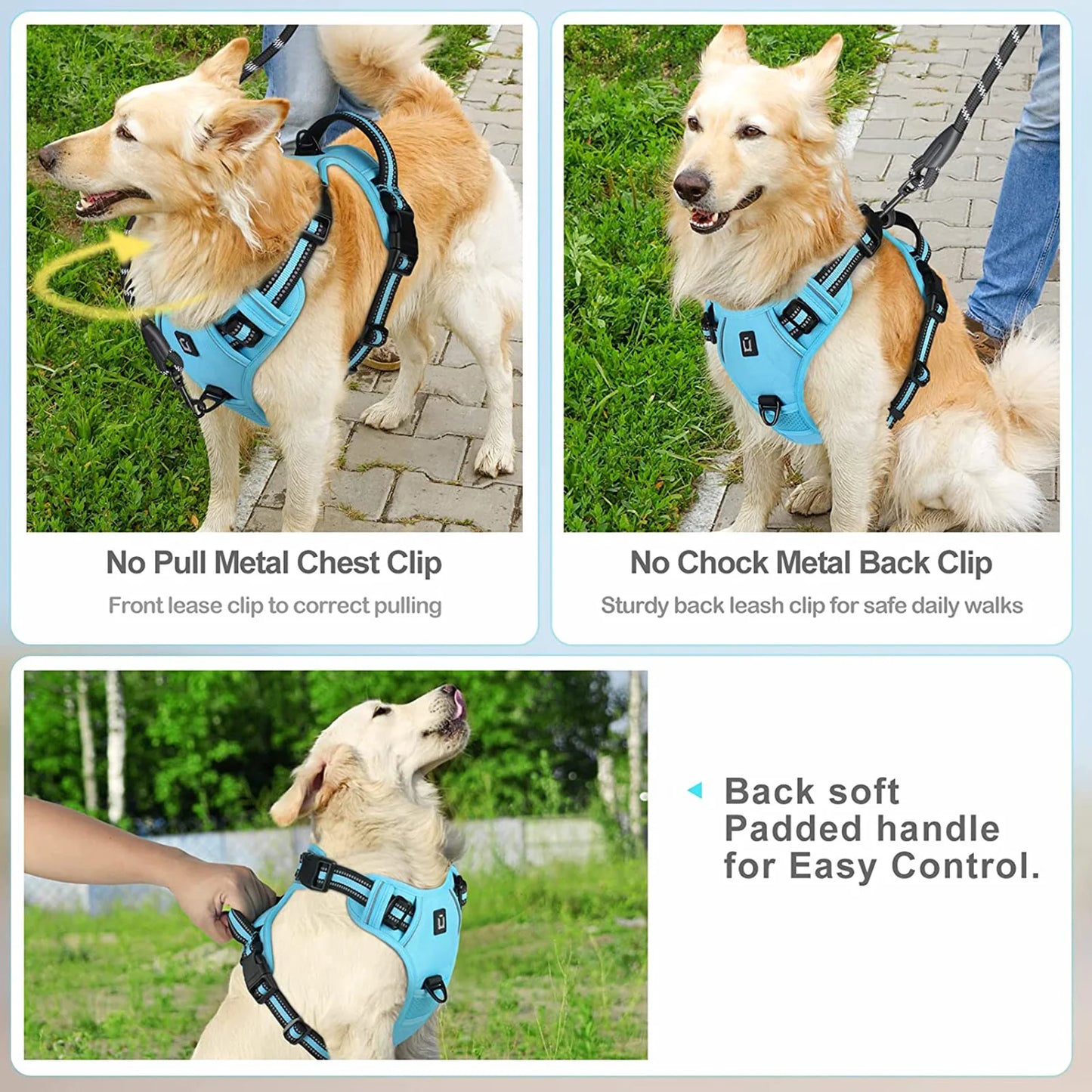 Harnais chien anti traction - Rembourré