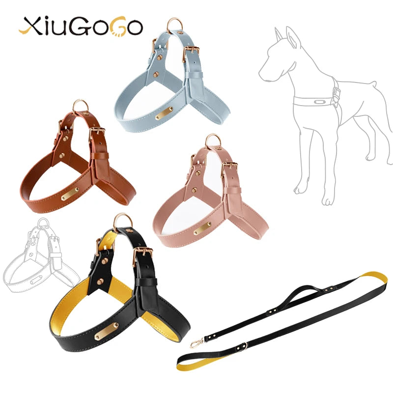 Harnais anti traction chien - Cuir