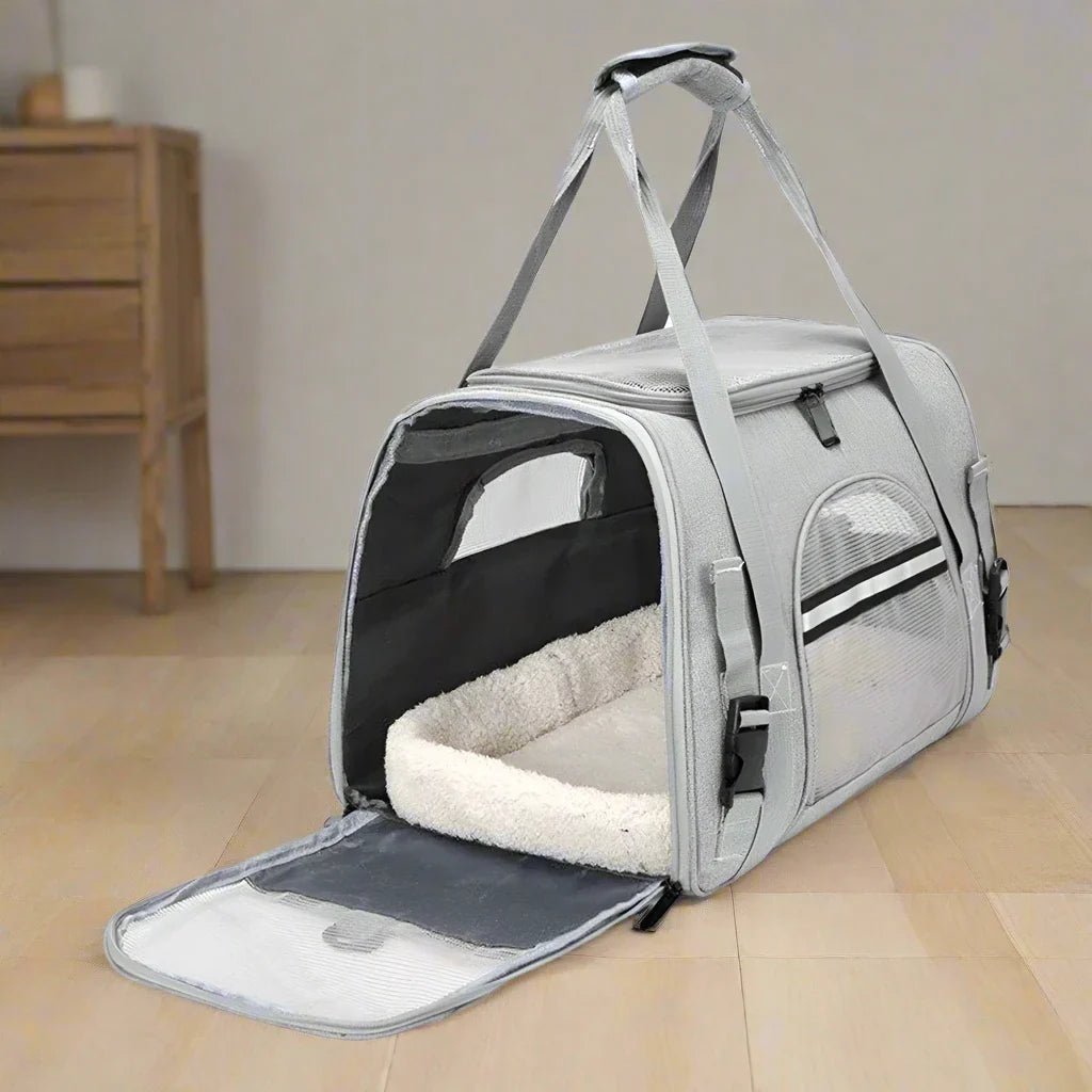 DogCarrierBag™ - Gris - Mon chien voyageur